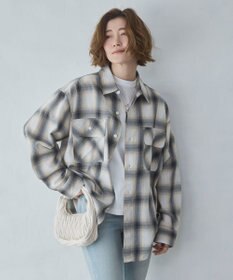 WEGO 【ユニセックス着用ITEM/SMLサイズ展開】オンブレチェックシャツ（LS）