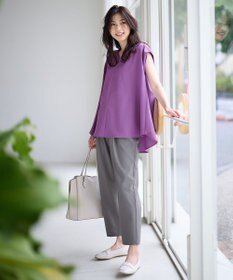 ANY 【洗濯機可/接触冷感/UVケア】イージーケアライトストレッチテーパードパンツ