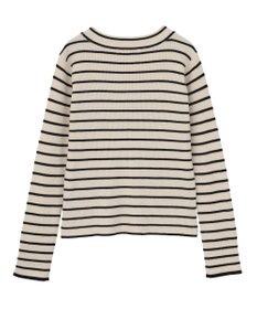 Green Parks ラメライン入りリブニットプルオーバー