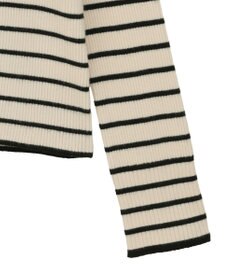 Green Parks ラメライン入りリブニットプルオーバー