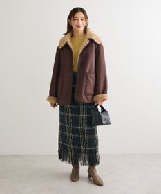 Green Parks ラメライン入りリブニットプルオーバー