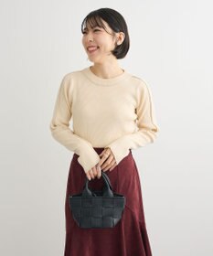 Green Parks ラメライン入りリブニットプルオーバー