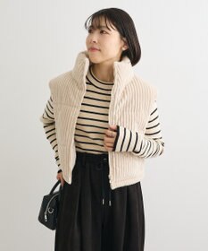 Green Parks ラメライン入りリブニットプルオーバー