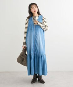 Green Parks ラメライン入りリブニットプルオーバー