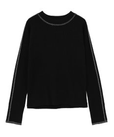 Green Parks ラメライン入りリブニットプルオーバー