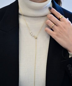 Pisceans 3ドロップパールスライドネックレス