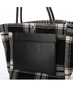 UNBILLION VERYコラボ カシュカシュ cachecache / ウールリバーシブルチェックトートバッグ