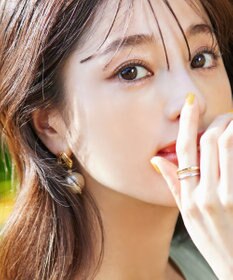 Tiaclasse 【ニッケル素材】大粒パール付き揺れピアス