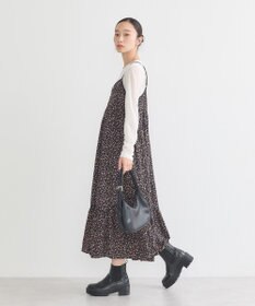 earth music&ecology 切替パイピングフラワーキャミワンピース