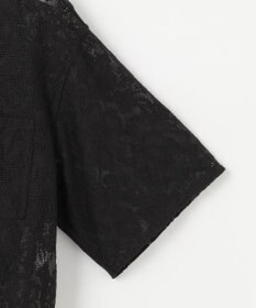 Feroux 【洗える】フラワーレース シャツ