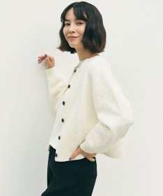 UNFILO 【前後着用可能】ポップコーンニット 2WAYカーディガン