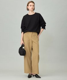 ICB 【洗える】ストレッチピーチツイル バレルパンツ