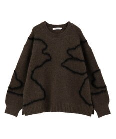 AMERICAN HOLIC ニュアンスライン柄ニットプルオーバー