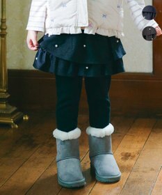 ANY KIDS パール×デニムニットスカッツ