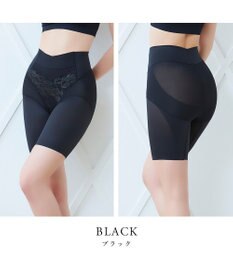 BRADELIS New York 【BRADELIS NewYork peace】綿混フィットレースガードル お尻と太ももの境目をしっかり作る補整ガードル