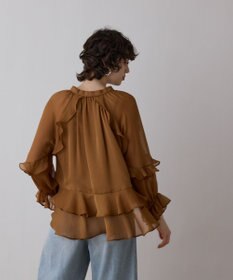 GRACE CONTINENTAL シフォンフレアブラウス