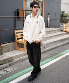 WEGO 【ユニセックス着用ITEM/MLサイズ展開】モチーフロゴポロスウェット