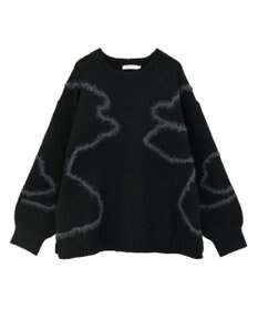 AMERICAN HOLIC ニュアンスライン柄ニットプルオーバー