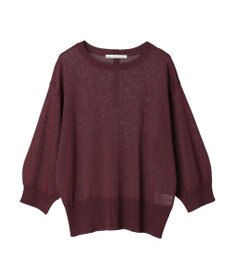 Green Parks ・ＥＬＥＮＣＡＲＥ　ＤＵＥバックパールシアー５分ニット