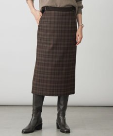 J.PRESS LADIES S milledタータンラメチェック ナロー スカート