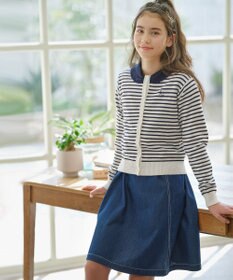 組曲 KIDS 【150-160㎝】リボンカラー カーディガン