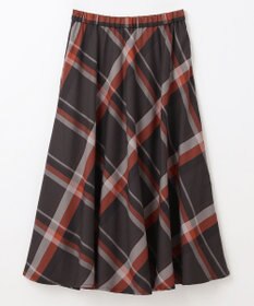 ANY L 【親子連動/洗濯機可能/ウエストゴム】チェックフレアスカート