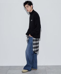 WEGO 【ユニセックス着用ITEM】ワンポイントハーフジッププルオーバー