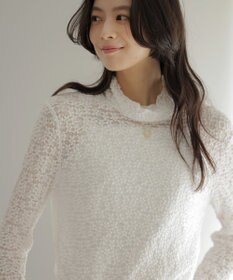 組曲 【WEB限定】フラワーチュールタートルネック カットソー