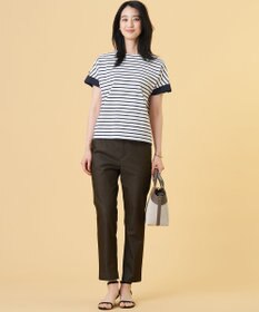 J.PRESS LADIES L 【WEB限定カラーあり】TCシャンブレーサテンST テーパード パンツ