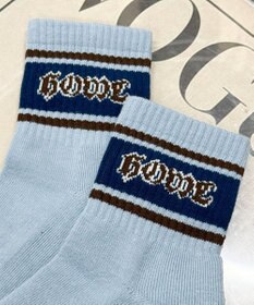 WEGO ラインロゴハイアンクルソックス