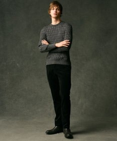 JOSEPH ABBOUD 【キングサイズ・オリジナルオーガニックコットン使用/サスティナブル】JOE COTTONケーブル クルーネックセーター