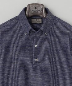 GOTAIRIKU 【麻混の清涼感】ノルマンディーリネン ボタンダウンポロシャツ(24年モデル)