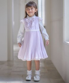 ANY KIDS シフォン プリーツ ワンピース