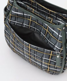 Y'SACCS ドローイングチェックショルダーバッグ