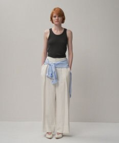 ATON LINEN TWILL | タックイージーパンツ