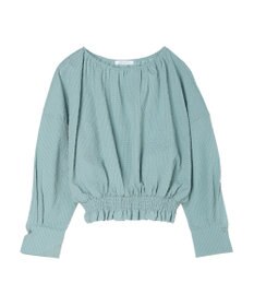 Green Parks 裾シャーリングブラウス