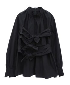 Green Parks リボンデザインハイネックブラウス