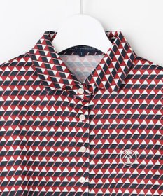 23区GOLF 【WOMEN】フラッグプリント長袖ポロシャツ