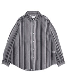 WEGO ストライプメッシュBIGシャツ（LS）