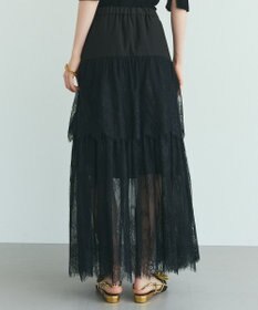 GRACE CONTINENTAL レース切替ティアードスカート