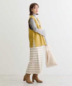 Green Parks フェイクレザーＶネックベスト