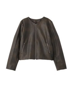 YECCA VECCA バックフリルライダースジャケット