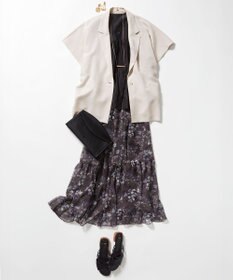 自由区 S 【カタログ掲載・セットアップ対応・接触冷感・UVカット・洗える】ライトリネンライクショートスリーブ ジャケット