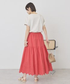AMERICAN HOLIC アイレット刺繍ティアードスカート