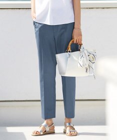 J.PRESS LADIES S 【シワになりにくい】コットンフィッティーシャーク テーパードパンツ