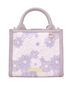 Maison de FLEUR フラワーレース2Wayスクエアトートバッグ
