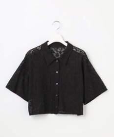 Feroux 【洗える】フラワーレース シャツ