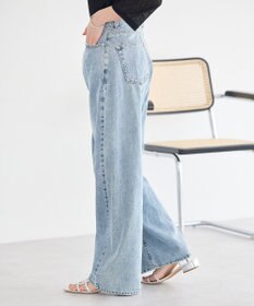 earth music&ecology ウエストアシメデニムパンツ