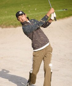 PW CIRCULUS 今が旬トップス！【ドライな肌触り / UV遮蔽率98.9% UVカット / ストレッチ】【MEN】ワッフルハーフジップトップス  ゴルフ