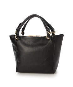 INTER-CHAUSSURES 【ANDREA CARDONE】レザーハンドルレオパード柄ハンドバッグ